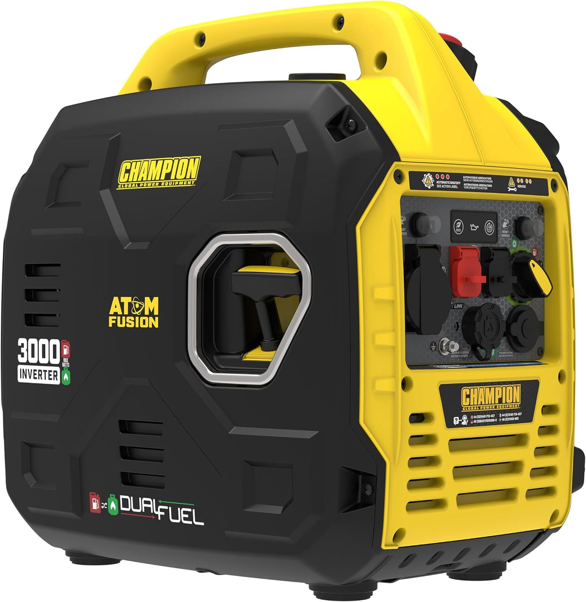 Champion Power Equipment Stromgenerator, Strominverter Dual-Fuel (max. Leistung 3000 W, tragbarer Inverter, Laufzeit bis zu 11, 5 Stunden