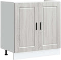 Unterschrank Spülen, Porto Grau Sonoma 80 × 46 × 81, 5cm Holzwerkstoff, vidaXL
