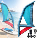 aallwwsso Surfsegel, Professionelles Aufblasbares Segel Für Paddle Board, Sup-Segel Mit 360° Drehbarer Basis, Sichtfenster, Rucksack