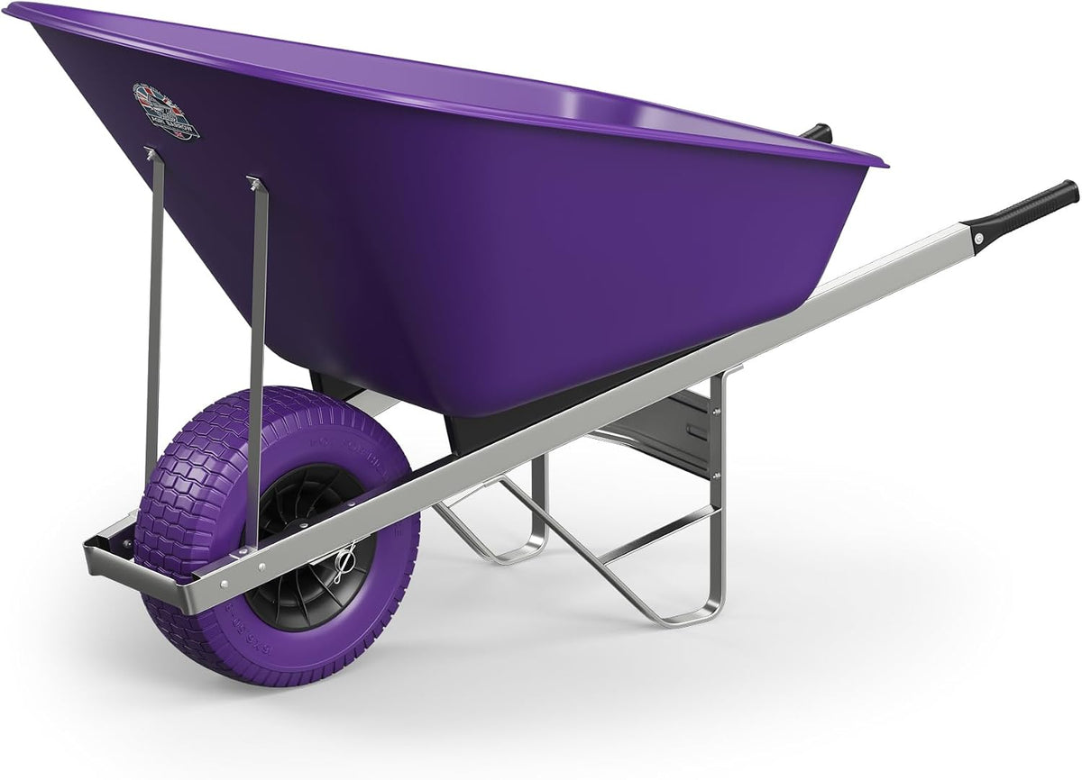 Agri Barrow Akku-Schubkarre, Schubkarre aus Kunststoff, 160 Liter, mit pannensicheren dicken Reifen, ideal für Reiter, Gärtner, Hof- und Gartenpfleger