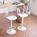 Fiximaster Barhocker, Transparent 2er Set, Höhenverstellbare Tresenhocker mit Rückenlehne & Fußstütze, Drehbare Barstühle 360° gepolstert