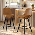 Furnihold Barhocker,   Barhocker 2er Set Barstuhl mit Fußstütze Küche Thekenhocker Modern Frühstück Hochhocker mit Lehne Bistrohocker Esszimmer
