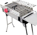Renschler Line Holzkohlegrill, Grillset XXL, Grillmaster Spießdreher + Motor + Powerbank + Mangal + 11 Spieße