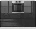 Vicco Küchenzeile, Küchenblock R-Line, Anthrazit Hochglanz/Weiß, 180 cm