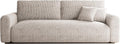 Sofa Schlaf, 3 Sitzer mit Bettkasten 244 × 98 cm Beige, IDOHOME