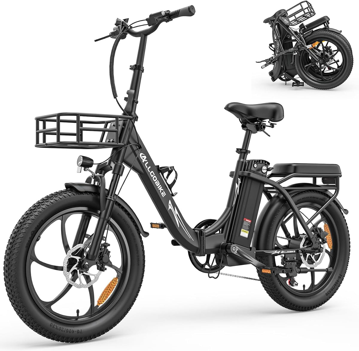 CHEEVALRY E-Bike-Akku, E Bike Klapprad 20 Zoll Herren Damen, mit 48V 20Ah Akku 100km Reichweite