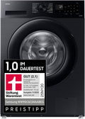 Samsung Waschmaschine,   Waschmaschine, 9 kg, 1.400 U/min, EEK: A, Mikroplastik-Programm, Ecobubble, 14 Programme, WiFi SmartControl, Schwarz