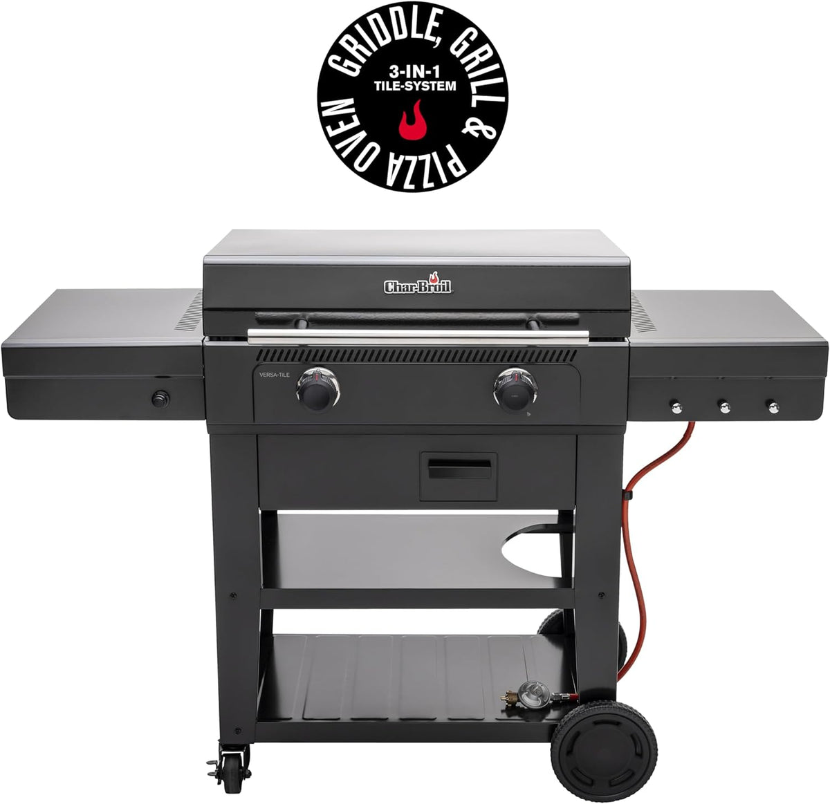 Charbroil Char-Broil Gasgrill, Plancha Versa-Tile 3-in-1 Griddle, Grill & Pizzaofen