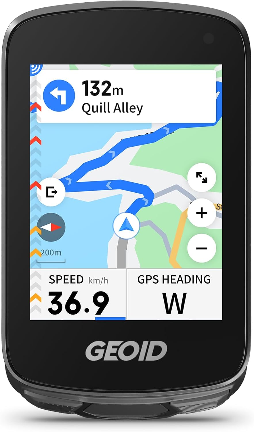 GEOID CC700 GPS Pro Fahrradcomputer, mit 2, 8 Zoll Touchscreen Farbbildschirm, Kabelloser Fahrradtacho mit Karten-Navigation, ANT+ & Bluetooth