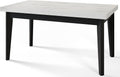 Esstisch, Ausziehbarer Esszimmertisch 210x90x78cm, Marmur, Schwarze Holzbeine, AlpiMeble