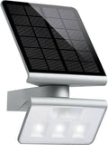 Steinel Sicherheitsbeleuchtung, Solar-Außenleuchte XSolar L-S silber, 140° Bewegungsmelder, 8 m Reichweite, für Garten, Terrasse und Hauswand