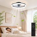 MOSSCO Deckenventilator mit Beleuchtung, und Fernbedienung, LED Deckenleuchte Dimmbar, 3 Lichtfarben, 6 Windstufen