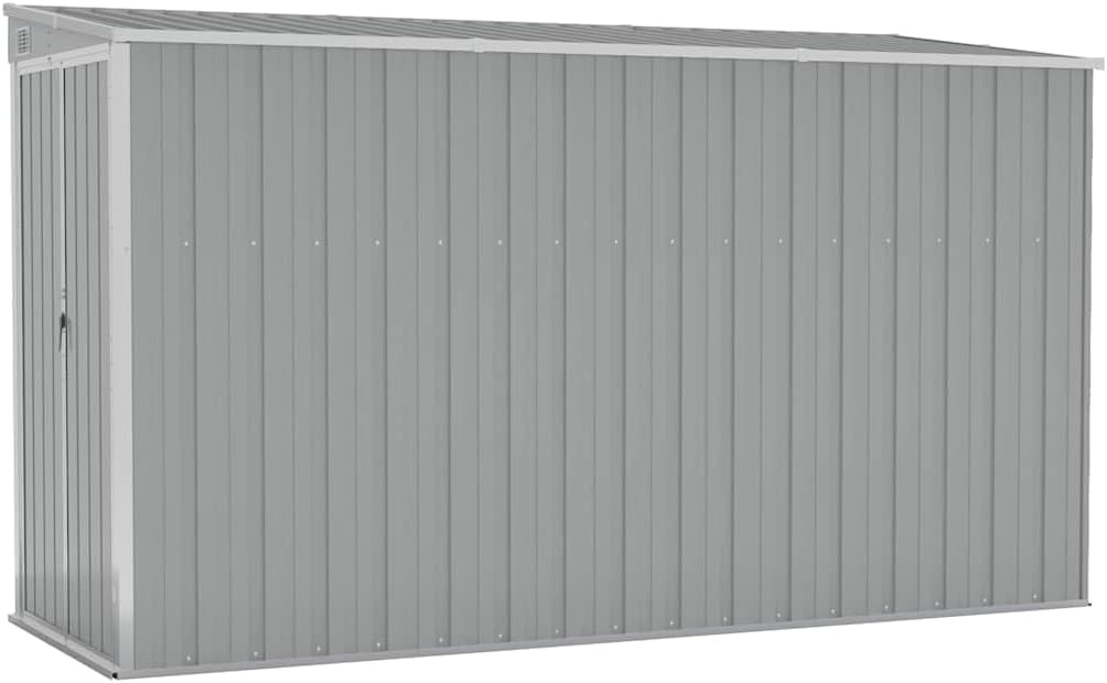KTHLBRH Gerätehaus, Anbauschuppen Grau 118x288x178 cm Verzinkter Stahl