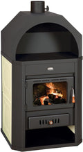 CasaNovae24 Öfen, Prity W17 Holzofen, 17 kW, freistehender Holzofen, hohe Leistung, CE-zertifiziert, großer Feuerraum, EN 13240 konform