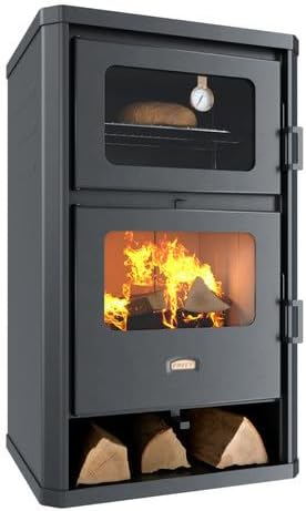 Generisch FG 14 2 Prity D Kaminofen Holz kW mit Backofen Küchenofen, Holzherd Festbrennstoffherd, Holzofen zum Kochen & Heizen, BImSchV Stufe 2
