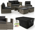 Gartenmöbel-Set, Balkon, Terrasse - Grau, Juskys