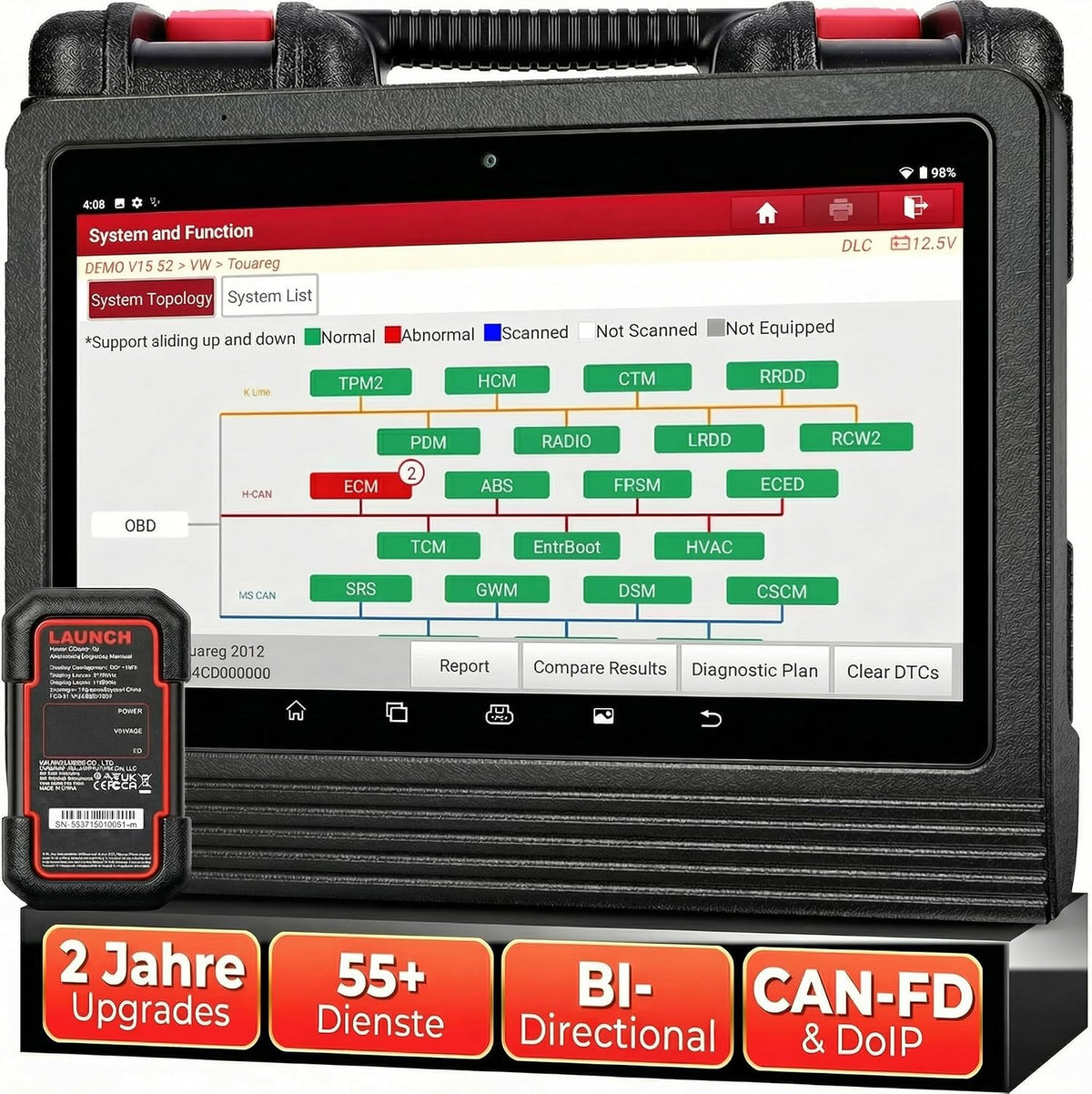 LAUNCH OBD-II Diagnosewerkzeuge, X431 PRO3 V+ PRO 5.0 OBD2 Diagnosegerät Professionelle ECU Codierung