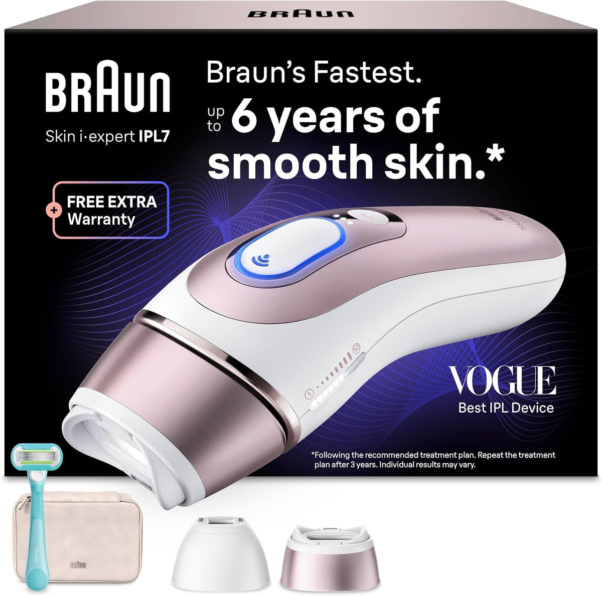 Braun Systeme, Smart IPL Geräte Haarentfernung Skin i·expert 7, PL7211, Rosegold
