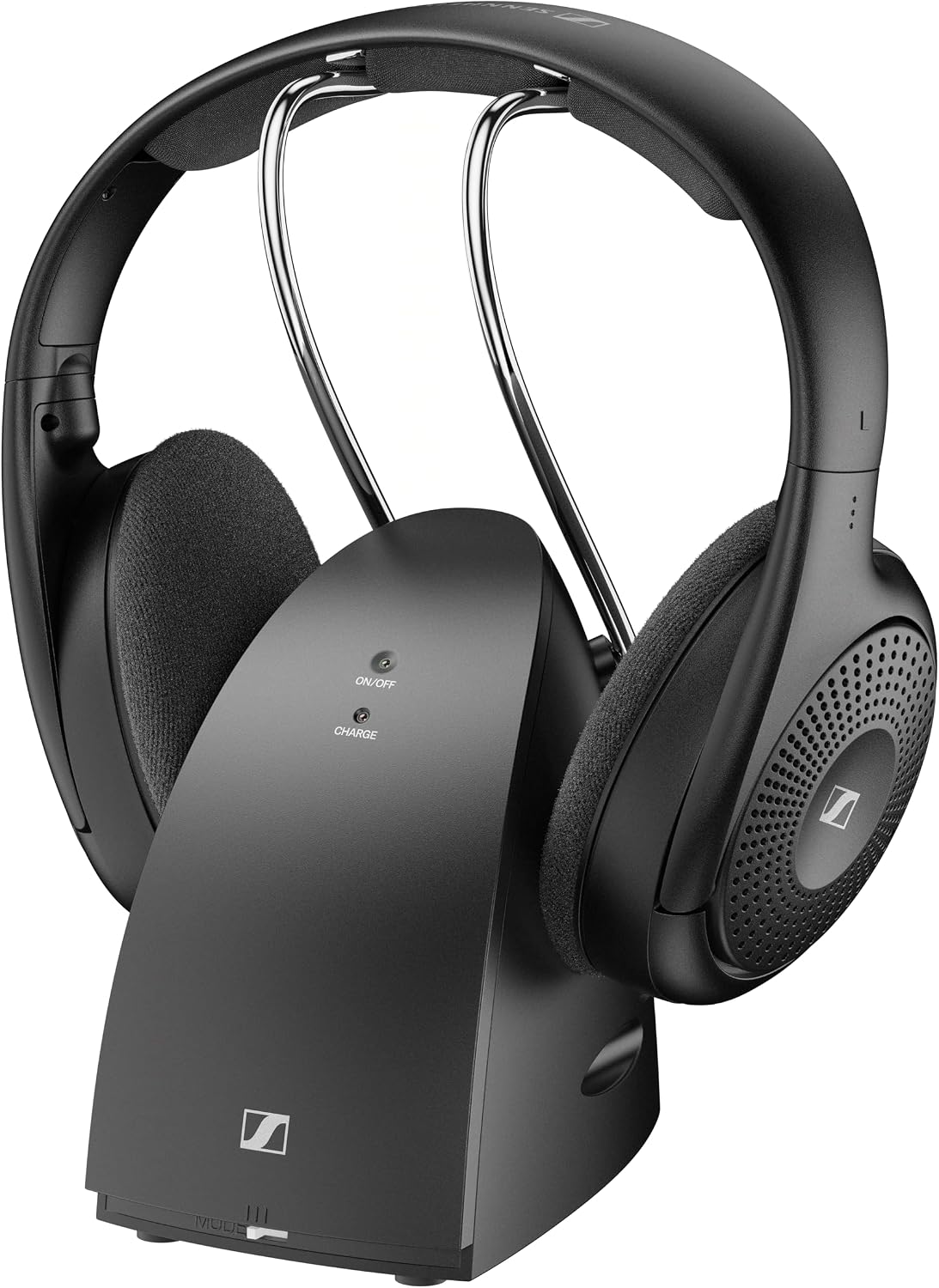 Sennheiser Funk-Kopfhörer, RS 120-W Wireless On-Ear-Kopfhörer für kristallklaren Fernsehton - leichtes Design, 3 Klangmodi, 60 m Signalreichweite