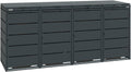 MBOX24 4er Classic Mülltonnenbox, für Mülltonnen bis 240 Liter, aus verzinktem Stahl, 1er Metall Mülltonnenverkleidung in Anthrazit