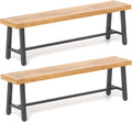 Sitzbank 2er 3-Sitzer Gartenbank wetterfest Set, ohne Lehne, COSTWAY