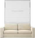 Bett Schrank, Vertikal mit Sofa, Invento NOVA 140V mit Lattenrost aus Holz, Bett im Schrank 140 × 200 Erwachsene, Modern Concept und Design