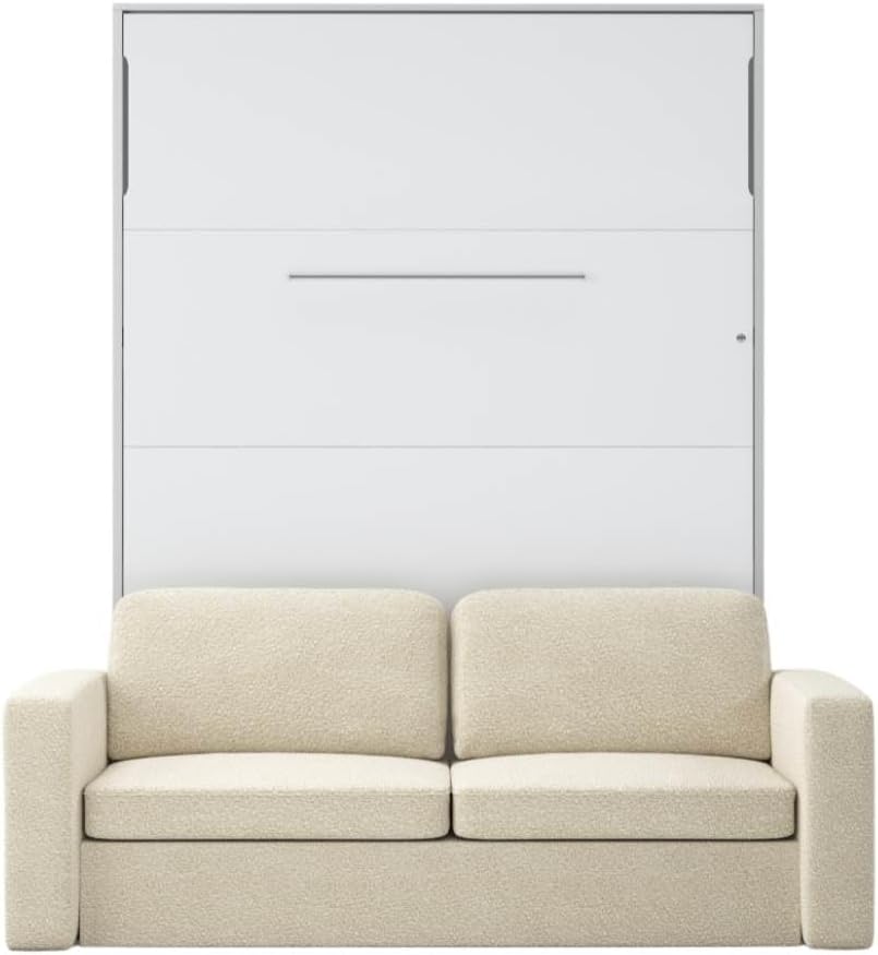 Bett Schrank, Vertikal mit Sofa, Invento NOVA 140V mit Lattenrost aus Holz, Bett im Schrank 140 × 200 Erwachsene, Modern Concept und Design