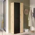 Kleiderschrank, NET106 Schrank 70 180, Mehrzweckschrank, Staubsaugerschrank, Abstellraum, Drehtürenschrank, 2-türig mit Einlegeböden