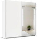 Kleiderschrank, QUADRA, Schwebetürenschrank, Farbe Weiß, Breite 226 cm, Rauch Möbel