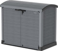 Duramax 1200L Cedargrain StoreAway Gartenhaus, aus Kunststoff/Bogendeckel, Mülltonnenbox, solide Konstruktion, ideal für Werkzeuge
