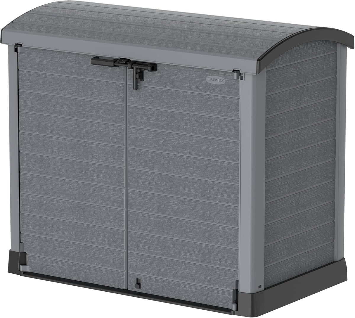 Duramax 1200L Cedargrain StoreAway Gartenhaus, aus Kunststoff/Bogendeckel, Mülltonnenbox, solide Konstruktion, ideal für Werkzeuge