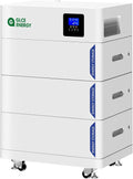 GLCE ENERGY Deep-Cycle-Batterie, All-in-One 15.36kWh LiFePO4 Lithium, mit Heimbatterie-Wechselrichter, eingebautes Smart BMS