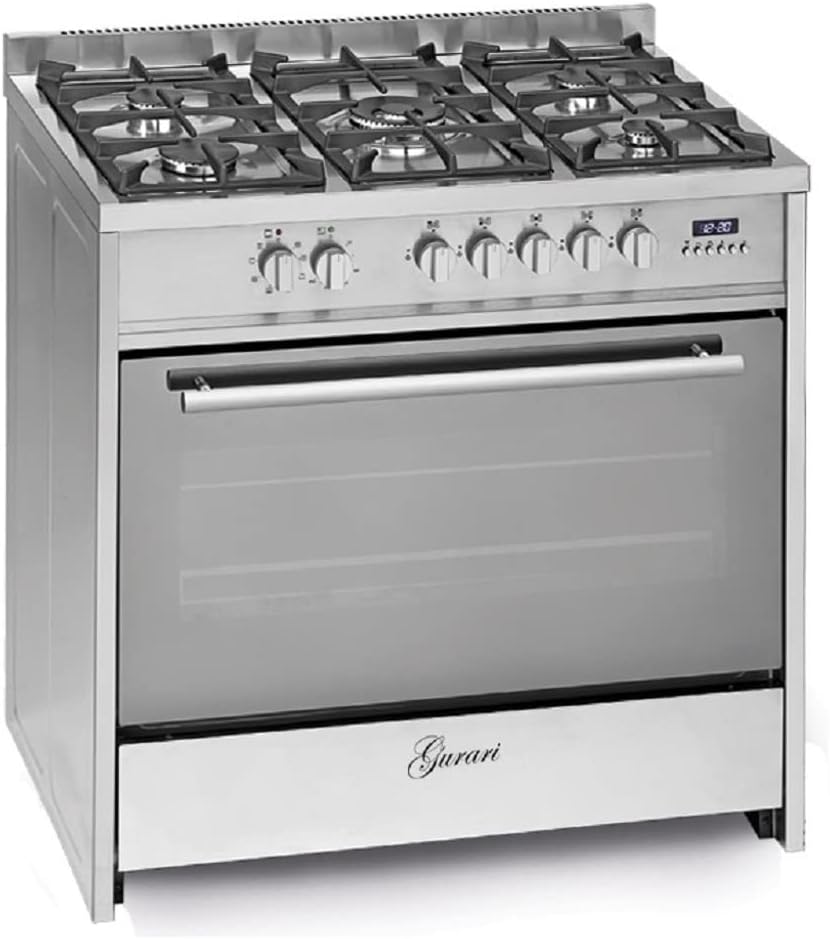 Gurari Gasherd mit Elektro Backofen, GCH E 911 X Gas Elektro Standherd 90 cm