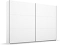 Kleiderschrank, Aurelio, Schwebetürenschrank, Hochglanz Weiß, Breite 218 cm, Rauch Möbel