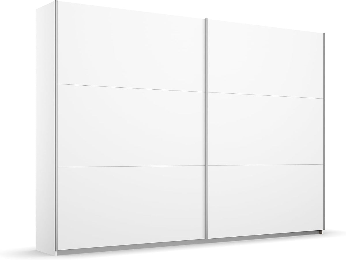Kleiderschrank, Aurelio, Schwebetürenschrank, Hochglanz Weiß, Breite 218 cm, Rauch Möbel