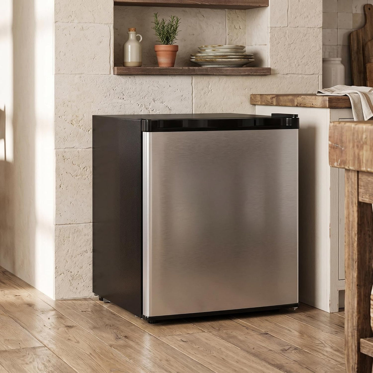 Mini-Kühlschrank, 45L, Edelstahltür, GarveeMore