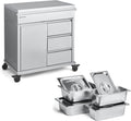 BURNHARD Grill,  ® Grill Beistellwagen mit Edelstahl-Arbeitsfläche inkl