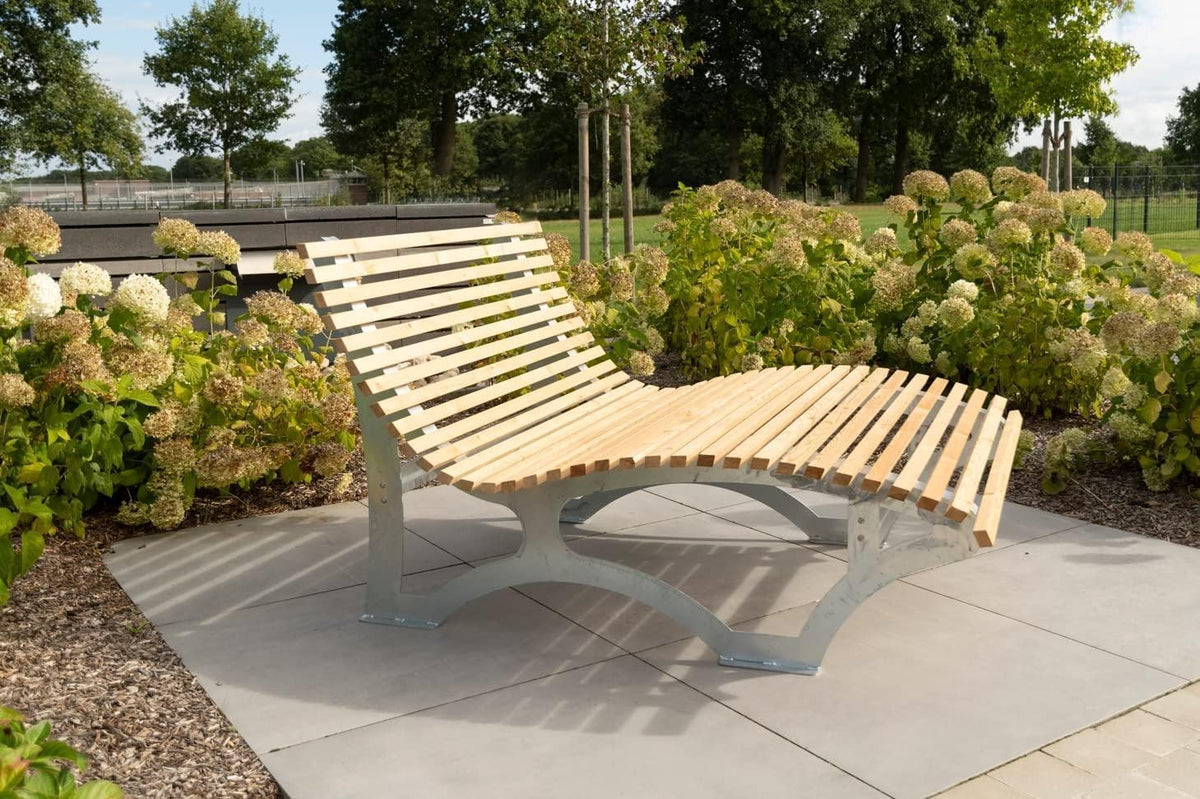 Liege ssteda Garten, Sonnenliege Waldsofa, Relaxliege aus verzinktem Stahl, wetterfest & stabil für Garten und Terrasse, steda