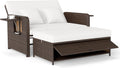 Sofa Lounge Möbel Outdoor Garten, mit Liegefunktion, COSTWAY